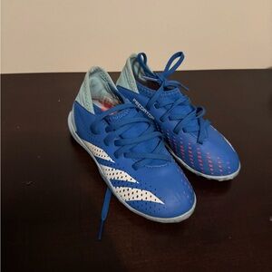 Adidas predator Blue and White Soccer Cleats